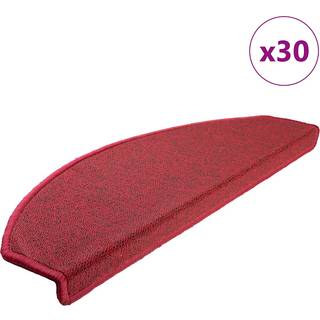 trappemåtter 30 stk. 65 x 24 x 4 cm rød halvrund store