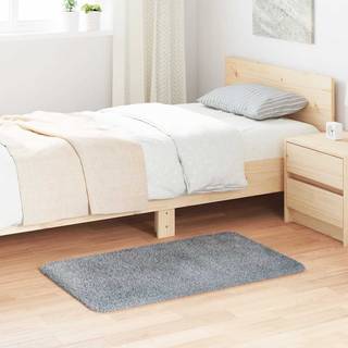 shaggy gulvtæppe NAVARRA 60x100 cm høje luv polyester sølvgrå