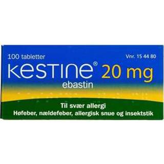 Kestine 20 mg 100 stk Filmovertrukne tabletter + FRI FRAGT