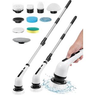 9-i-1 Elektrisk roterende rengøringsbørste trådløs hvid