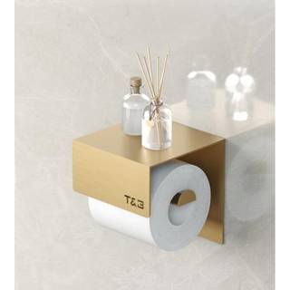 T&B toiletrulleholder - farve børstet guld