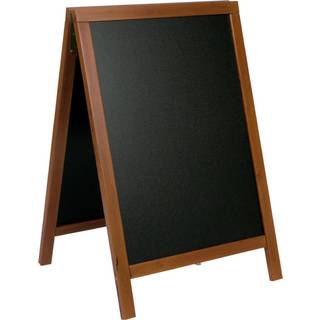 Securit deluxe sandwich gadeskilt 85x55cm med mahogni ramme