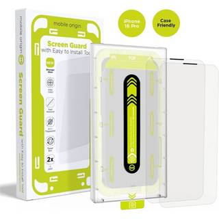 Mobile Origin Screen Guard with easy applicator 2 pack - iPhone 16 Pro
