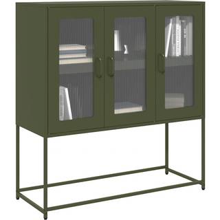skab 100,5x39x107 cm koldvalset stål olivengrøn