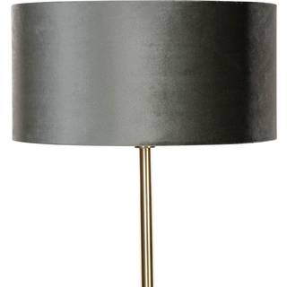 Gulvlampe messing med fløjlslampeskærm grøn 50 cm - Simplo