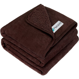 Petami vandt?t hunde t?ppe til mellemstore store hunde tisse proof pet t?ppe sherpa fleece kasse d?ksel reversibel katt kast seng kennel beskytte