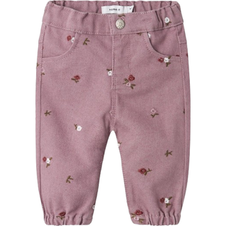 NAME IT Løse Twill Bukser Rose Elderberry