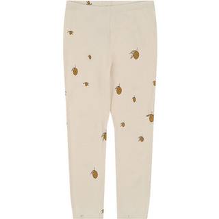 Printet Leggings, Lemon, 74 cm
