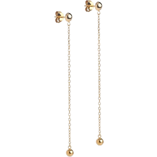Enamel - Ball øreringe - Guld