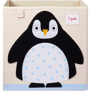 3 Sprouts Storage Box - Black Penguin
