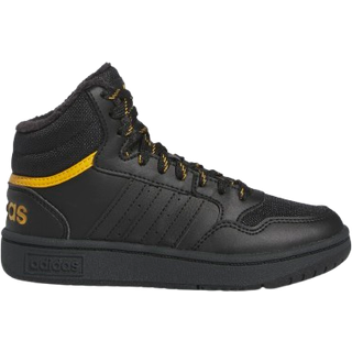 Hoops Mid 3.0 Kids sko - Core Black / Core Black / Preloved Yellow - 39 1/3