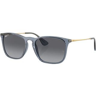 Ray - Ban Mand RB4187 CHRIS 6592T3 Solbriller Injiceret Blå Grå Firkantet Polariseret