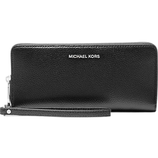 MK Large Pebbled Leather Continental Wallet - Black - Michael Kors - ONE SIZE