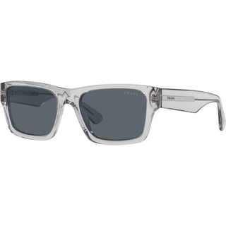 Prada Mand PR 25ZS U430A9 Solbriller Acetat Grå Blå Firkantet Normal Antiblænding