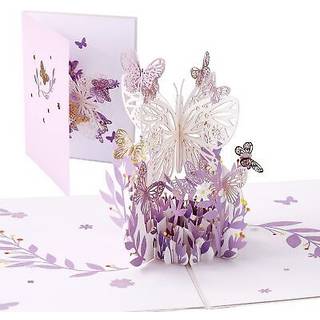 Vudeco sommerfugl 3d pop up tillykke med f?dselsdagskort kvinder m?nd barn med kuvert jubil?umskort kone mand m?dre dag kort mor lyk?nskning kort