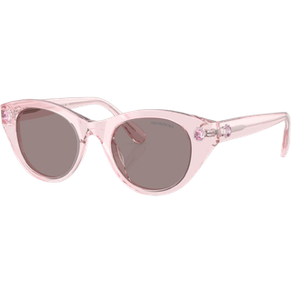 Swarovski Kvinde SK6025 30017N Solbriller Acetat Rosa Brun Rund Normal