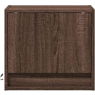 Væghængte Sengeborde Med Led-Lys - 1 / Brun eg