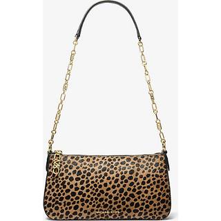 MK Empire Medium Cheetah Print Calf Hair Chain-Link Pochette - Natural - Michael Kors - ONE SIZE