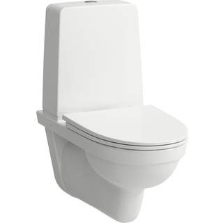 LAUFEN Kompas væghængt rimless toilet med synlig cisterne, hvid
