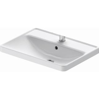 Duravit D-Neo håndvask til nedfældning 600x170x440mm, med overløb, 1 hanehul, hvid højglans