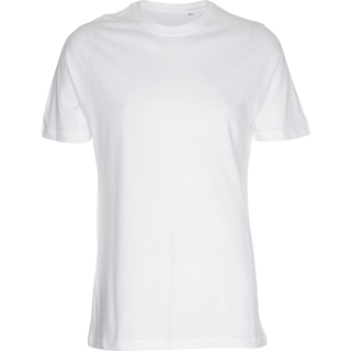 Basic T-shirt - Hvid - Slim fit - Herre - S - TeeShoppen