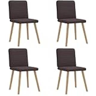 spisebordsstole 4 stk. stof mørkebrun