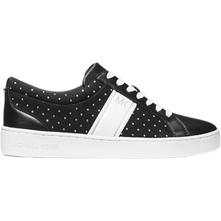 MK Juno Crystal Embellished Canvas Trainers - Black - Michael Kors - EU 36