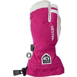 Hestra Army Leather Heli Ski, 3-finger skihandsker, junior, pink