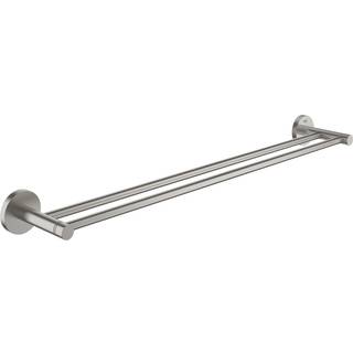 GROHE Essentials dobbelt håndklædestang, 60 cm, supersteel