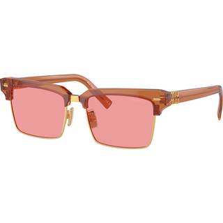 Miu Miu Kvinde MU 10ZS 15T1D0 Solbriller Acetat Brun Rosa Firkantet Normal