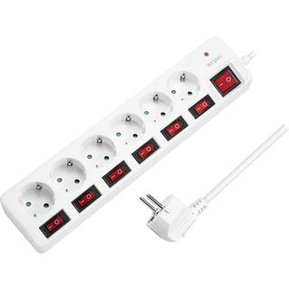 LogiLink Strømstik med separate kontakter 6-vejs