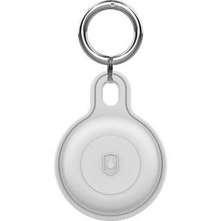 Mobile Origin Vandafvisende Silikone AirTag Holder m. Nøglering - Hvid