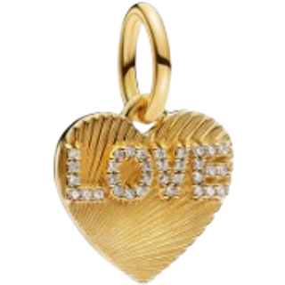 Pandora Charm - Love Heart - 763604C01 - gold