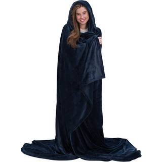 Den bekväma drömmen Big Filt - 96x96 tum 100% Polyester Soft Microfiber Filt varmt och mysigt kast för Office Home Living Room & Bedroom Blue