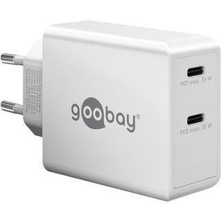 Dobbelt USB-C oplader (36W PD) | Sort | PRIS-MATCH
