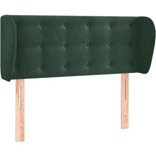 Sengegavl Med Kanter Fløjl - Mørkegrøn / 103 x 23 x 78/88 cm