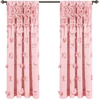 Lush Decor Riley Window Curtain Panel - Charmerende håndlavede bueoplysninger - Elegant lysfiltrering Enkelt gardin til stue spisestue eller sove