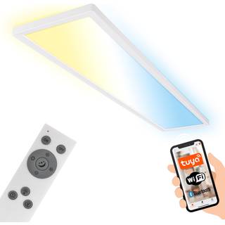 Briloner Smart loftslampe Tava, dæmpbar, Hvid/opal, Stue/spisestue, Plast, Moderne