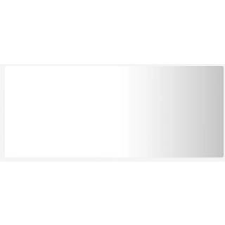 badeværelsesspejl med LED-lys 90x8,5x37 cm akryl hvid