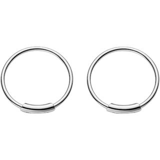 Maria Black Basic 12 Hoop earring SILVER -PAIR
