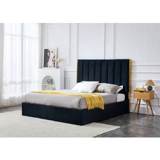 PALAZZO 160x200 seng med opbevaring - Sort og guld