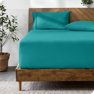 Bare hjem dronning monteret ark - ekstra dyb lomme monteret ark - premium 1800 mikrofiber - ultra -blød rynke fri - dronning dybe lomme bundplade