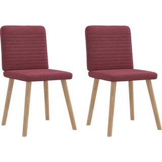 Spisebordsstole Stof - 2 / Vinrød