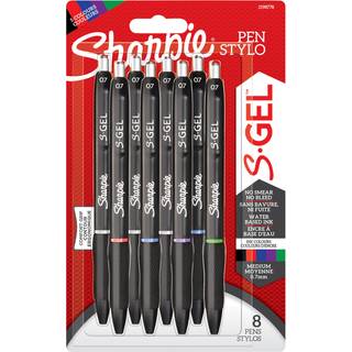 Sharpie S-gel | Gelpenne | Medium spids (0,7 mm) | Assorterede blækfarver | 8 Stk