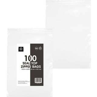 100CT 13 """" x 18 """" Reclosabla Zip Poly Bags 2 Mil BPA-Free Clear Hållbar förpackning och lagring