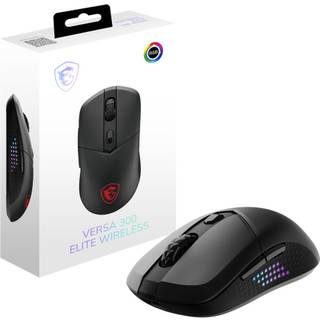 MSI VERSA 300 ELITE - mouse - 2.4 GHz Bluetooth 5.3 USB - Mus - Optisk - 6 knapper - Sort