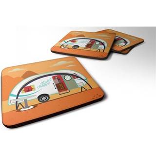 """" Caroline's Treasures Greatest Adventure New Camper Foam Coaster Set på 4 3,5 multicolor """"