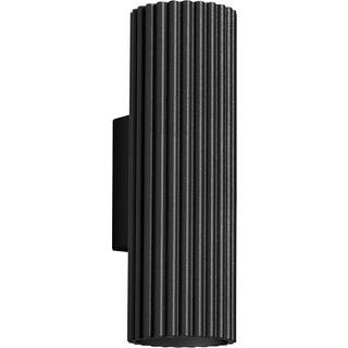 Carbon væglampe, sort, højde 20 cm, aluminium, 2 lyskilder.