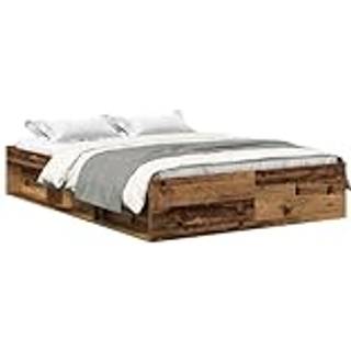 Sengeramme Uden Madras 200X200Cm Konstrueret Træ Antikt Træ Gammelt Træ - 140 x 200 cm