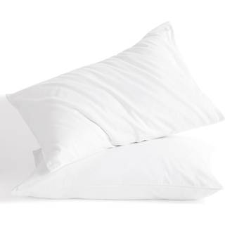 NTBAY STANDARD COMTON PILDOWCASES - KONVINDER Lukning 20x26 Pillowcases Sæt med 2 åndbare og bløde sengepude -sager fløde